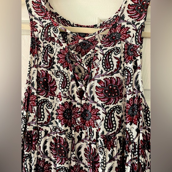 American Eagle Boho Floral Paisley Tiered Mini Dress (M) - Picture 3 of 3